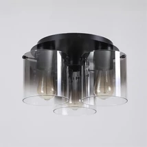 Searchlight SWEDEN mennyezet lámpa fém, üveg, fekete, füstszín, E27 - 88911-3BK