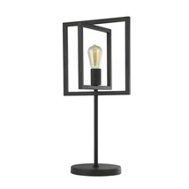 Searchlight PLAZA asztali lámpa fém, fekete, E27 - EU23201-1BK