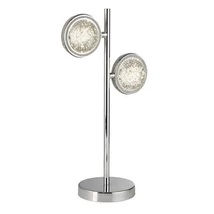 Searchlight Quartz asztali lámpa fém, üveg, króm, áttetsző, LED, 10W, 576lm, 4000K - EU28701-2CC