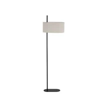 Searchlight Hessian állólámpa fém, szövet, fekete, fehér, E27, 60W - EU30502BK