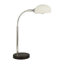 Searchlight ASTRO asztali lámpa fém, üveg, fekete, króm, fehér, E14 - EU3086-1WH