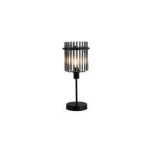 Searchlight Swizzle asztali lámpa fém, üveg, fekete, füstszín, E14, 60W - EU55622SM