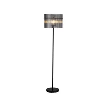 Searchlight Swizzle állólámpa fém, üveg, fekete, füstszín, E27, 60W - EU55626SM