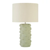 Searchlight BOBBLE asztali lámpa kerámia, szövet, zöld, fehér, E14 - EU60194