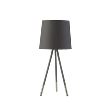 Searchlight RIO asztali lámpa fém, szövet, ezüst, szürke, E14 - EU60421GY