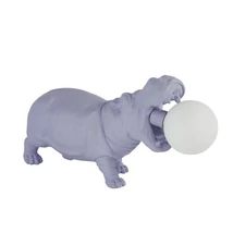 Searchlight HIPPO asztali lámpa gyanta, üveg, lila, G9 - EU60549