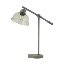 Searchlight CANTEBURY asztali lámpa fém, üveg, szürke, áttetsző, E27 - EU60997GY