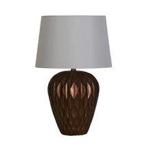 Searchlight ROSETTA asztali lámpa gyanta, szövet, bronz, fehér, E27 - EU61420BZ