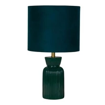 Searchlight Tia asztali lámpa kerámia, szövet, zöld, E14, 60W - EU66033EM