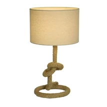 Searchlight Rope asztali lámpa szövet, barna, fehér, E27, 60W - EU78410