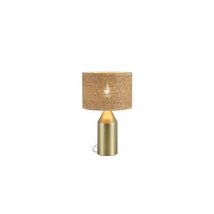 Searchlight Pheobe asztali lámpa fém, rattan, arany, barna, E27, 40W - EU89745GO