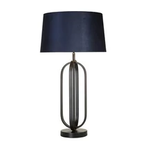 Searchlight Chic asztali lámpa fém, szövet, fekete, lila, E27, 60W - EU91101AZ