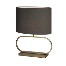 Searchlight Sleek asztali lámpa fém, szövet, bronz, szürke, E27, 60W - EU92102GY