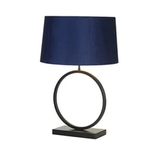 Searchlight Elegant asztali lámpa fém, szövet, fekete, lila, E27, 60W - EU93101AZ