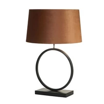 Searchlight Elegant asztali lámpa fém, szövet, fekete, narancs, E27, 60W - EU93101OR