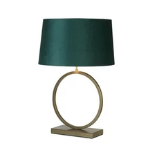 Searchlight Elegant asztali lámpa fém, szövet, bronz, zöld, E27, 60W - EU93102EM