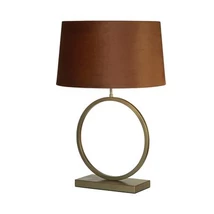 Searchlight Elegant asztali lámpa fém, szövet, bronz, narancs, E27, 60W - EU93102OR
