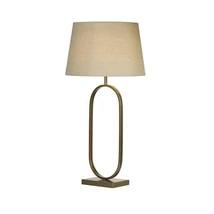 Searchlight Modish asztali lámpa fém, szövet, bronz, bézs, E27, 60W - EU94102NA