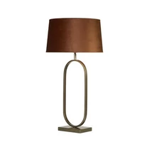 Searchlight Modish asztali lámpa fém, szövet, bronz, narancs, E27, 60W - EU94102OR