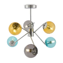 NANCY függeszték fém, üveg, króm, E14 - MOD139PL-06CH