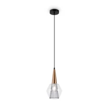 COPITA függeszték fém, üveg, arany, áttetsző, E14 - P003PL-01G1