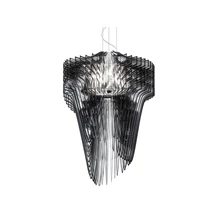 Slamp ARIA függeszték fém, Cristalflex, Lentiflex fekete, áttetsző, E27 - ARISXL0BKF01T00E27EU