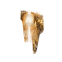 Slamp ARIA fali lámpa fém, Cristalflex, Lentiflex arany, E14 - ARIWS00GLD00000000EU