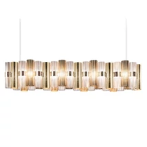 Slamp LA LOLLO függeszték fém, Lentiflex, Cristalflex, Goldflex arany, LED, 2700K, 110W, 12420lm - LALS3XLGLD01T00NMTEU
