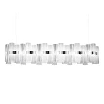 Slamp LA LOLLO függeszték fém, Opalflex, Lentiflex, Steelflex fehér, áttetsző, LED, 2700K, 110W, 12420lm - LALS3XLWHT01T00NMTEU