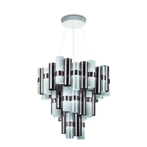 Slamp LA LOLLO függeszték fém, Opalflex, Lentiflex, Pewterflex fehér, szürke, LED, 2700K, 130W, 15000lm - LALSXL0PWT01T00NMTEU