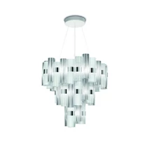 Slamp LA LOLLO függeszték fém, Opalflex, Lentiflex, Steelflex fehér, áttetsző, LED, 2700K, 130W, 15000lm - LALSXL0WHT01T00NMTEU