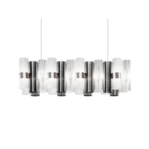 Slamp LA LOLLO függeszték fém, Opalflex, Lentiflex, Pewterflex fehér, szürke, LED, 2700K, 70W, 7820lm - LALSXXLPWT01T00NMTEU