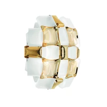 Slamp MIDA fali lámpa fém, Lentiflex, Opalflex, Goldflex fehér, arany, E14 - MIDWS00GLD00000NMTEU