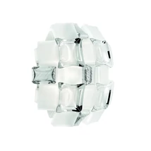 Slamp MIDA fali lámpa fém, Lentiflex, Opalflex, Steelflex fehér, ezüst, E14 - MIDWS00SLV00000NMTEU