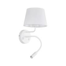 TK Lighting MAJA fali lámpa fém, szövet, fehér, E27 + G9 - TK-10080