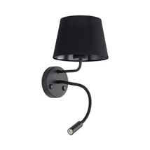 TK Lighting MAJA fali lámpa fém, szövet, fekete, E27 + G9 - TK-10081