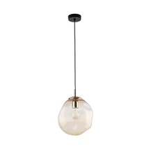 TK Lighting SOL függeszték fém, üveg, fekete, borostyán, E27 - TK-10083