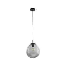TK Lighting SOL függeszték fém, üveg, fekete, füstszín, E27 - TK-10084