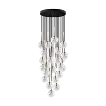 TK Lighting NILOS függeszték fém, üveg, fekete, áttetsző, G9 - TK-10099