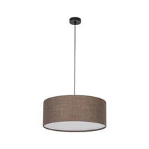 TK Lighting EARTH függeszték fém, szövet, fekete, barna, E27 - TK-10101