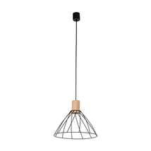 TK Lighting MODESTO függeszték fém, fa, fekete, barna, GU10 - TK-10156