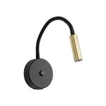 TK Lighting LAGOS fali lámpa fém, fekete, arany, G9 - TK-10201