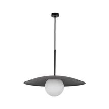 TK Lighting SLATE függeszték fém, üveg, fekete, fehér, E27 - TK-10637