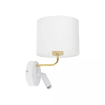 TK Lighting RICHI fali lámpa fém, szövet, fehér, arany, E27 - TK-1370