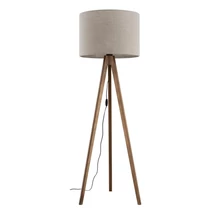 TK Lighting GRAND állólámpa fém, fa, szövet, barna, bézs, E27 - TK-16018