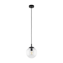TK Lighting ESME függeszték fém, üveg, fekete, áttetsző, E27 - TK-3267
