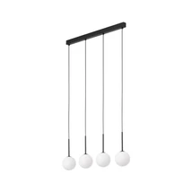TK Lighting MARTIN függeszték fém, üveg, fekete, fehér, G9 - TK-4503