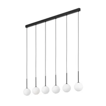 TK Lighting MARTIN függeszték fém, üveg, fekete, fehér, G9 - TK-4504