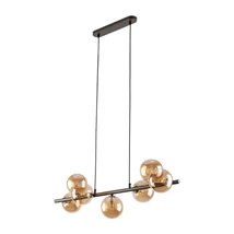 TK Lighting ESTERA függeszték fém, üveg, barna, borostyán, G9 - TK-4506