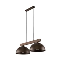 TK Lighting OSLO függeszték fém, fa, barna, E27 - TK-4507